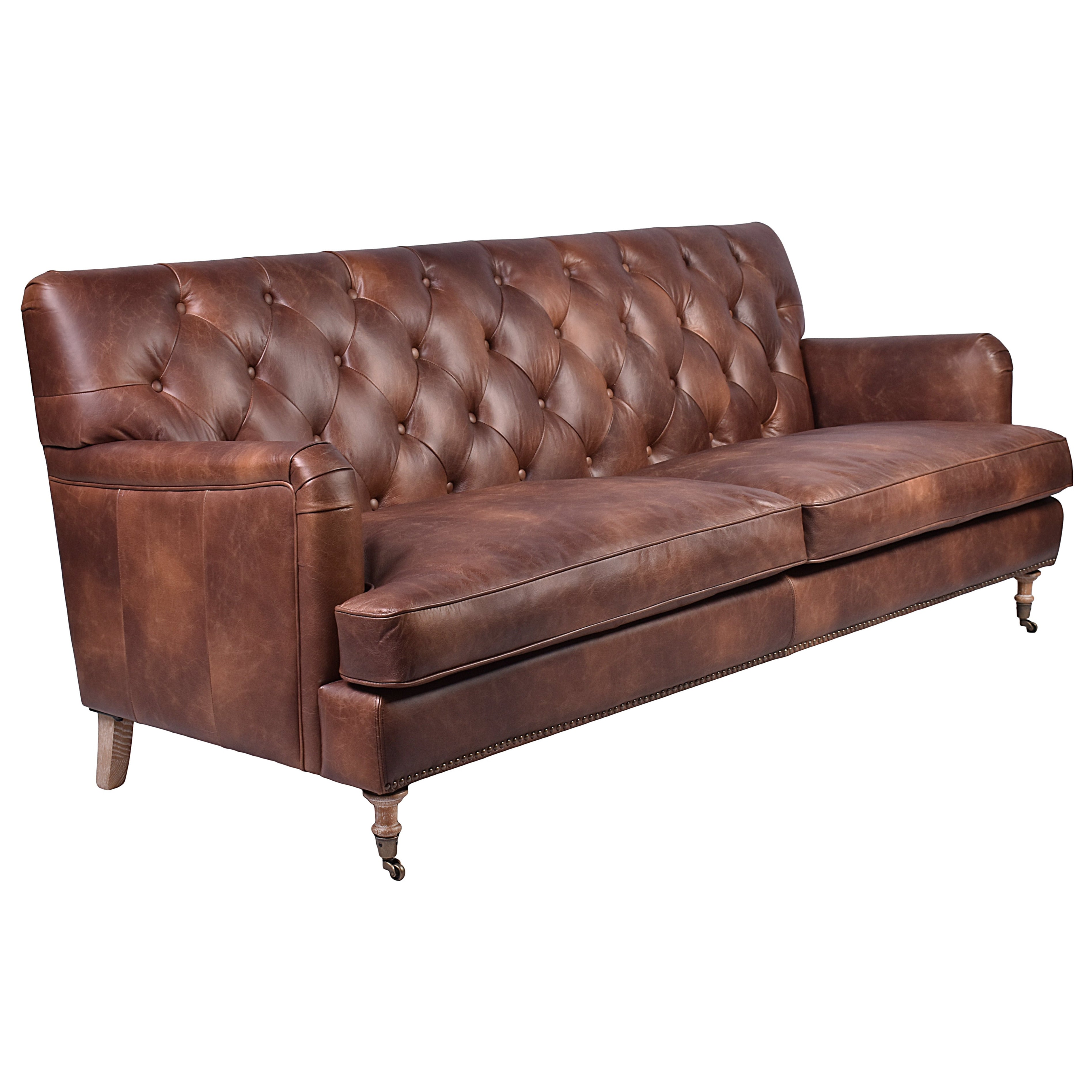 Amelia Distressed Leather Sofa