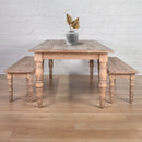 Artillery Leg 1.5m Recycled Timber Dining Bench Seat-Dovetailed & Doublestitched