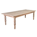 Artillery Leg 2.4m Recycled Timber Dining Table-Dovetailed & Doublestitched