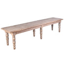 Artillery Leg 2.5m Recycled Timber Dining Bench Seat-Dovetailed & Doublestitched