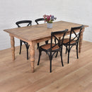 Artillery Leg 2m Recycled Timber Dining Table-Dovetailed & Doublestitched