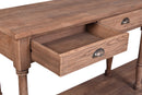 Augustus Farmhouse Console Table-Dovetailed & Doublestitched