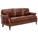 Belgrave Vintage Leather 3 Seater Sofa-Dovetailed & Doublestitched