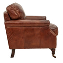 Belgrave Vintage Leather Edwardian Armchair-Dovetailed & Doublestitched