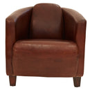 Carlton Vintage Leather Tub Chair-Dovetailed & Doublestitched