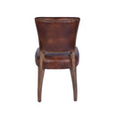 Cartier Leather Dining Chair in Briarsmoke-Dovetailed & Doublestitched