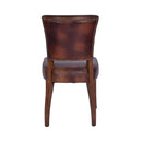 Cartier Leather Dining Chair in Maron-Dovetailed & Doublestitched