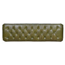 Chesterfield British Green Leather Bench-Dovetailed & Doublestitched