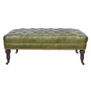 Chesterfield British Green Leather Coffee Table-Dovetailed & Doublestitched