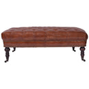 Chesterfield Vintage Leather Coffee Table-Dovetailed & Doublestitched