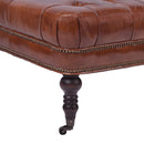 Chesterfield Vintage Leather Coffee Table-Dovetailed & Doublestitched