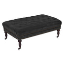 Chesterfield Vintage Leather Coffee Table in Black-Dovetailed & Doublestitched
