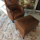 Chiswick Vintage Leather Ottoman-Dovetailed & Doublestitched