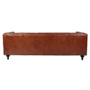 Churchill Vintage Leather 3 Seater Sofa-Dovetailed & Doublestitched