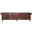 GG Leather Chesterfield 4 Seater Sofa-Dovetailed & Doublestitched