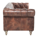 GG Leather Chesterfield 4 Seater Sofa-Dovetailed & Doublestitched