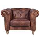 GG Leather Chesterfield Armchair-Dovetailed & Doublestitched
