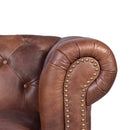 GG Leather Chesterfield Armchair-Dovetailed & Doublestitched