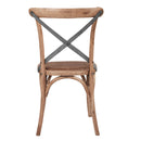 Hastings Cross Back Chair with Grey Metal Straps-Dovetailed & Doublestitched