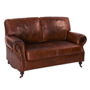 Hyde Vintage Leather 2 Seater Sofa-Dovetailed & Doublestitched
