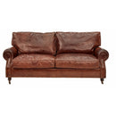Hyde Vintage Leather 3 Seater Sofa-Dovetailed & Doublestitched