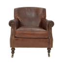 Logan Vintage Leather Armchair-Dovetailed & Doublestitched