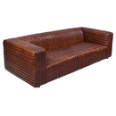 London Vintage Leather 3 Seater Sofa-Dovetailed & Doublestitched