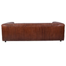 London Vintage Leather 3 Seater Sofa-Dovetailed & Doublestitched