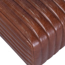 London Vintage Leather Bench-Dovetailed & Doublestitched