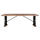 Michigan 2.4m French Iron Dining Table-Dovetailed & Doublestitched