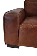 Mudec 3.5 Seater Vintage Leather Sofa-Dovetailed & Doublestitched