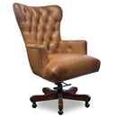 Maddox Tan Leather Desk Chair