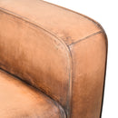 Stapleton Art Deco Leather Swivel Chair-Dovetailed & Doublestitched