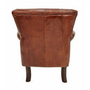 Stedman Vintage Leather Tufted Armchair-Dovetailed & Doublestitched