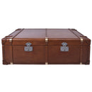 Vintage Leather Trunk Coffee Table-Dovetailed & Doublestitched