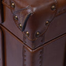 Vintage Leather Trunk Coffee Table-Dovetailed & Doublestitched
