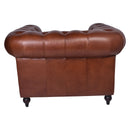 Windsor Vintage Leather Chesterfield Armchair-Dovetailed & Doublestitched