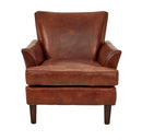 Augustus Art Deco Vintage Leather Armchair-Dovetailed & Doublestitched