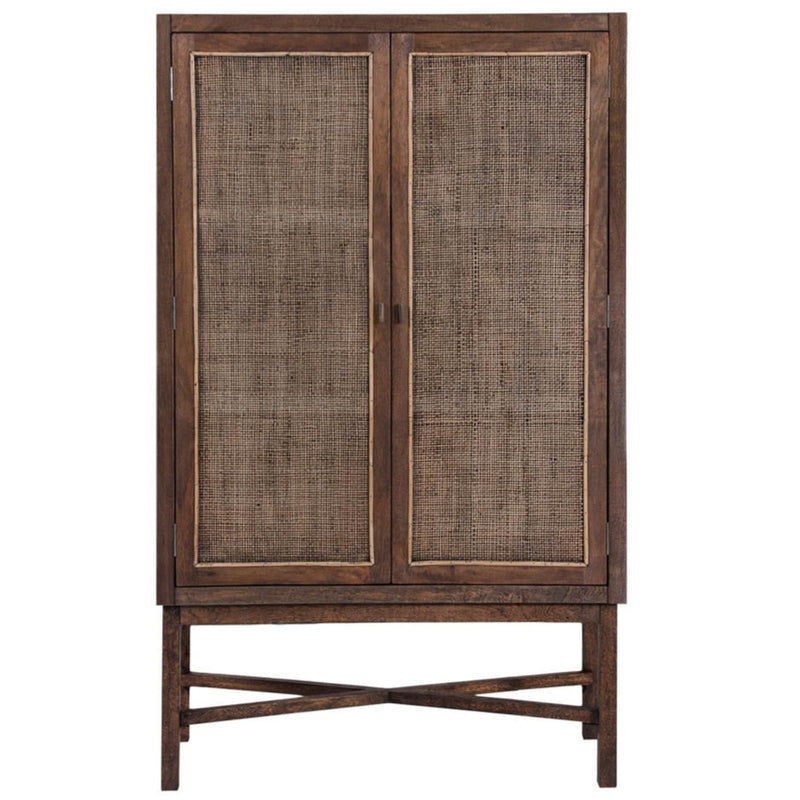 Avoca Honey Brown Rattan Cabinet-Dovetailed &amp; Doublestitched