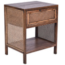 Avoca Honey Brown Rattan Side Table-Dovetailed & Doublestitched