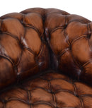 Barrington Antique Leather Chesterfield Sofa - 3 Seater-Dovetailed & Doublestitched