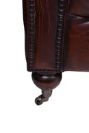 Barrington Antique Leather Chesterfield Sofa - 3 Seater-Dovetailed & Doublestitched