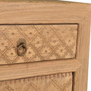 Beijing Bedside Cabinet Pair - Natural-Dovetailed & Doublestitched