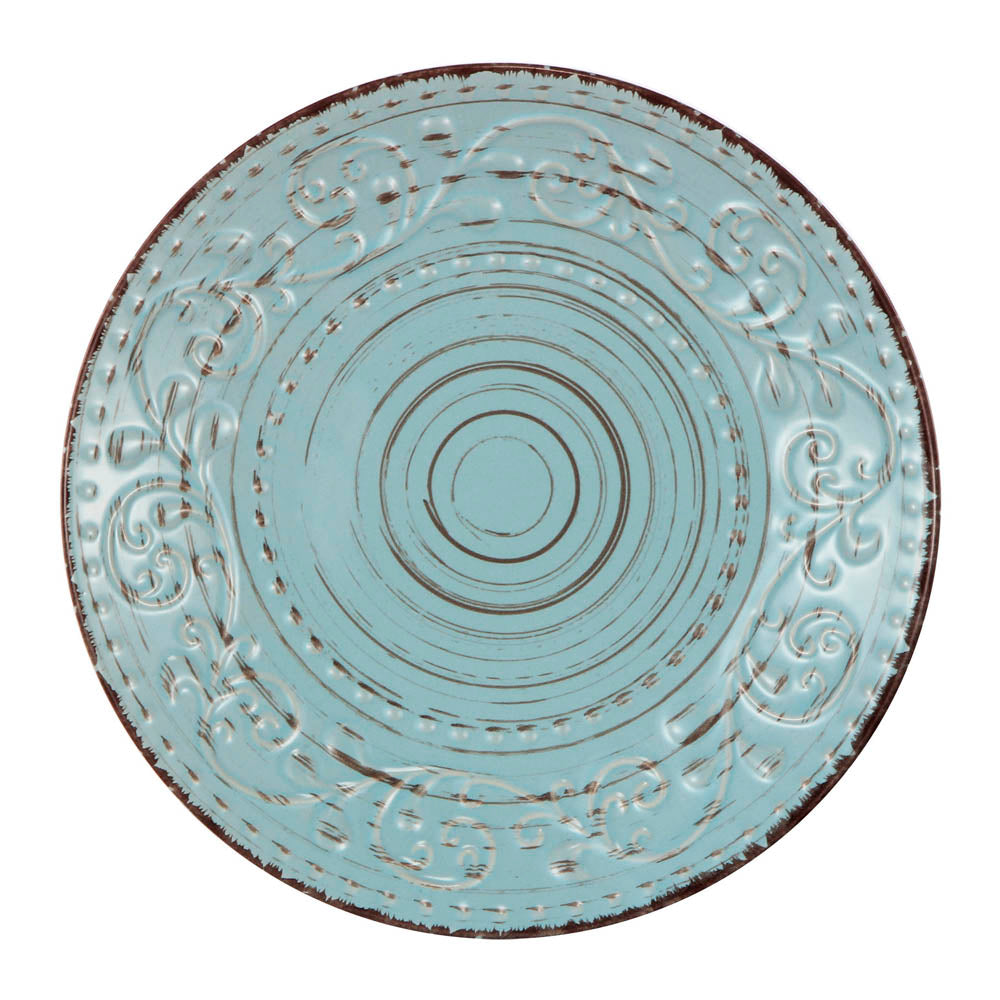 Bella Rustic Dinner Plate Aqua Shop Luxury Plates and Cutlery