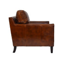 Carre Vintage Leather Armchair-Dovetailed & Doublestitched