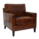 Carre Vintage Leather Armchair-Dovetailed & Doublestitched