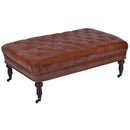 Chesterfield Vintage Leather Coffee Table-Dovetailed & Doublestitched