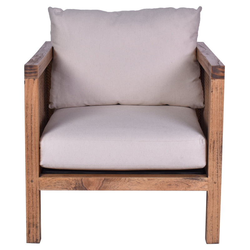 Clara Rattan Armchair-Dovetailed &amp; Doublestitched