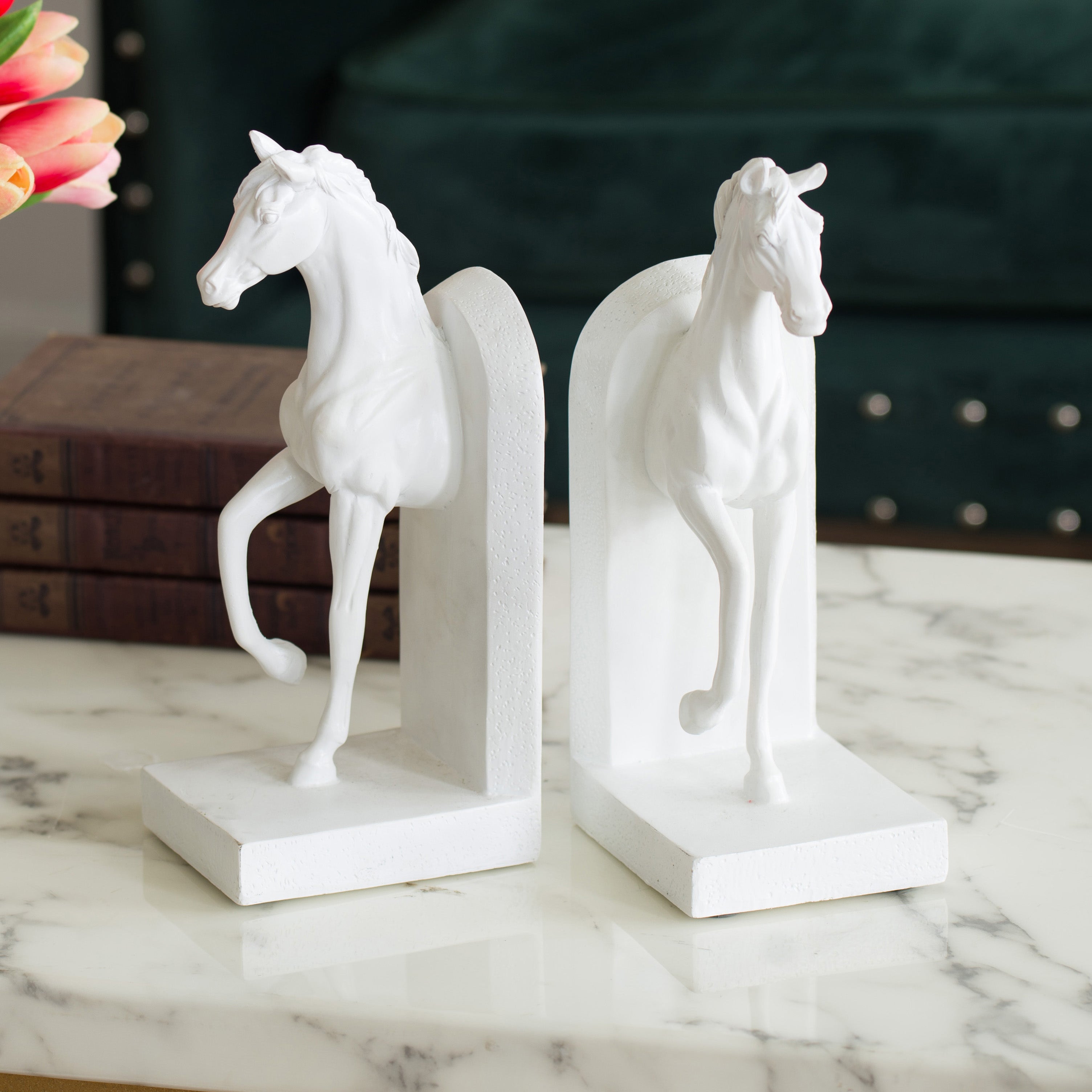 White　of　(Set　in　Largest　Horse　Bookends　Selection　Bookends　2)　of