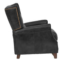 Opa Black Leather Recliner Chair-Dovetailed & Doublestitched